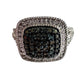 Genuine Deep Blue Diamond Ring Size 7 - Pretty Cushion Cut Diamond Accent - A+ Stuff