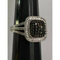 Genuine Deep Blue Diamond Ring Size 7 - Pretty Cushion Cut Diamond Accent - A+ Stuff