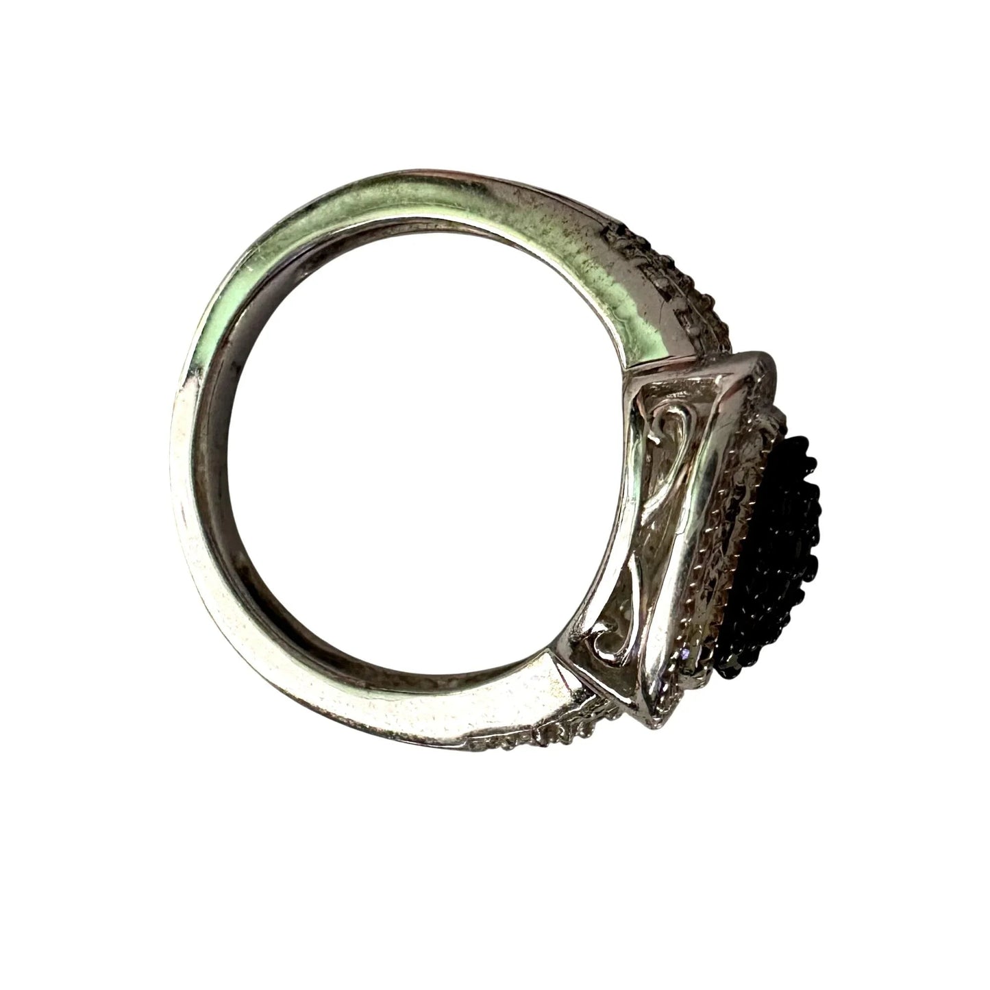 Genuine Deep Blue Diamond Ring Size 7 - Pretty Cushion Cut Diamond Accent - Unbranded - Ring - A+ Stuff