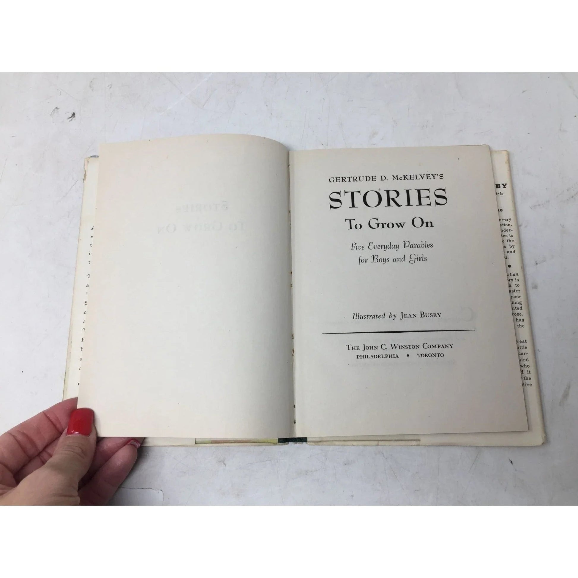Gertrude D McKelvey's ''STORIES TO GROW ON'' Vintage 1947 Hardback Book - A+ Stuff - Books - A+ Stuff