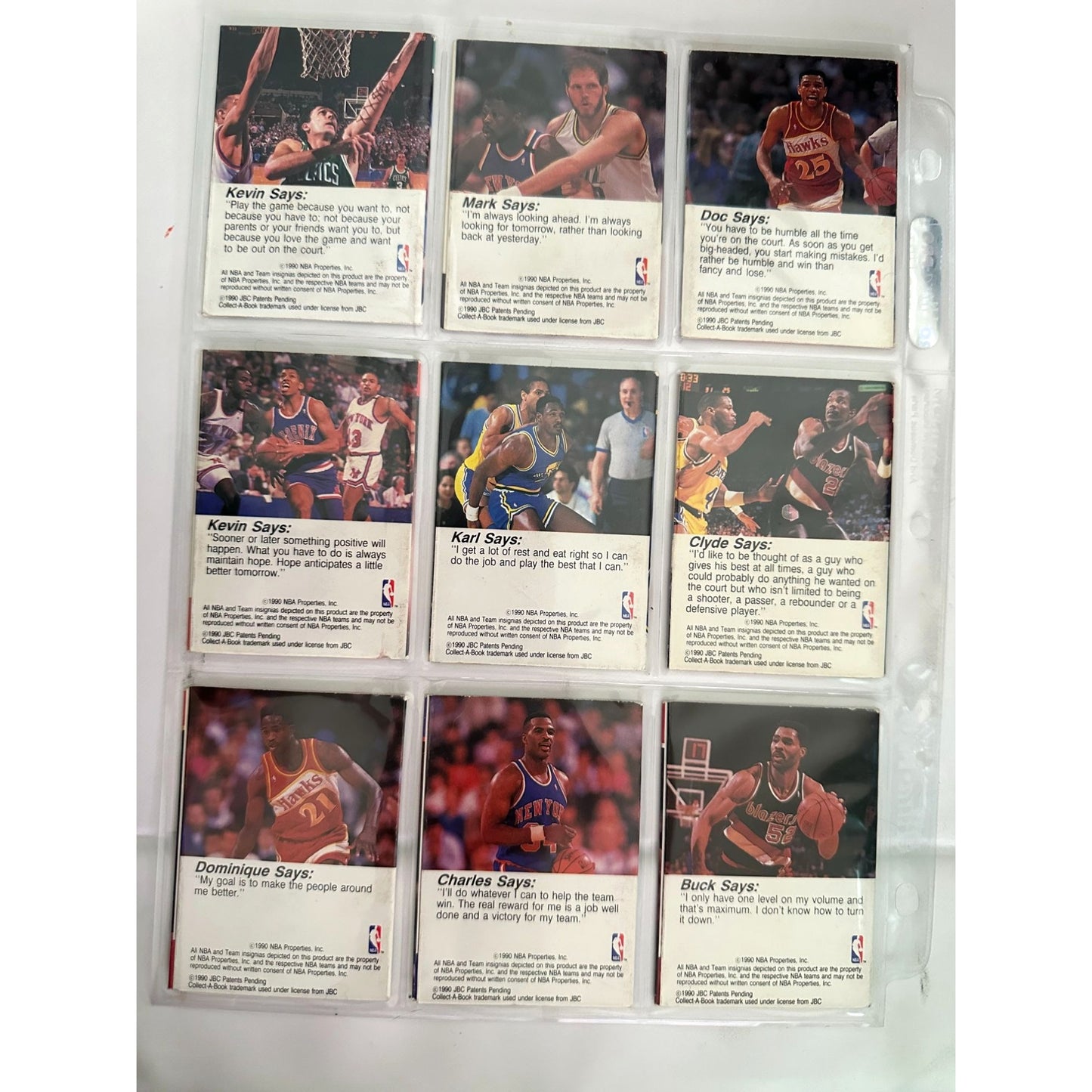 1989-90 NBA Hoops Basketball Set of 25 Cards Featuring Stars & Legends