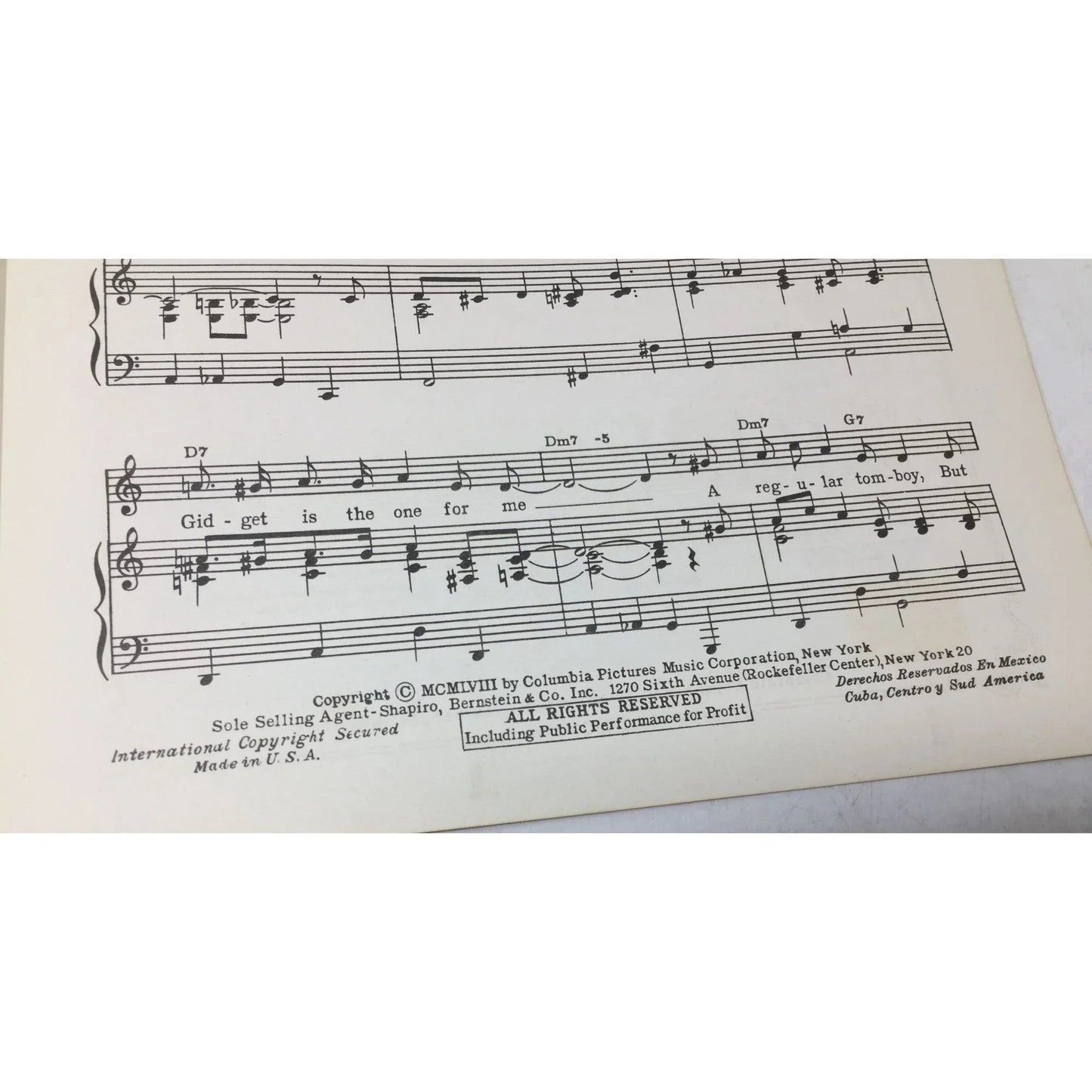''Gidget'' Vintage Sheet Music Book by Patti Washington & Fred Karger - A+ Stuff - sheet music - A+ Stuff