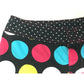 Girl's Black Swim Shorts with White and Colorful Polka Dots on them - A+ Stuff - Pants - A+ Stuff