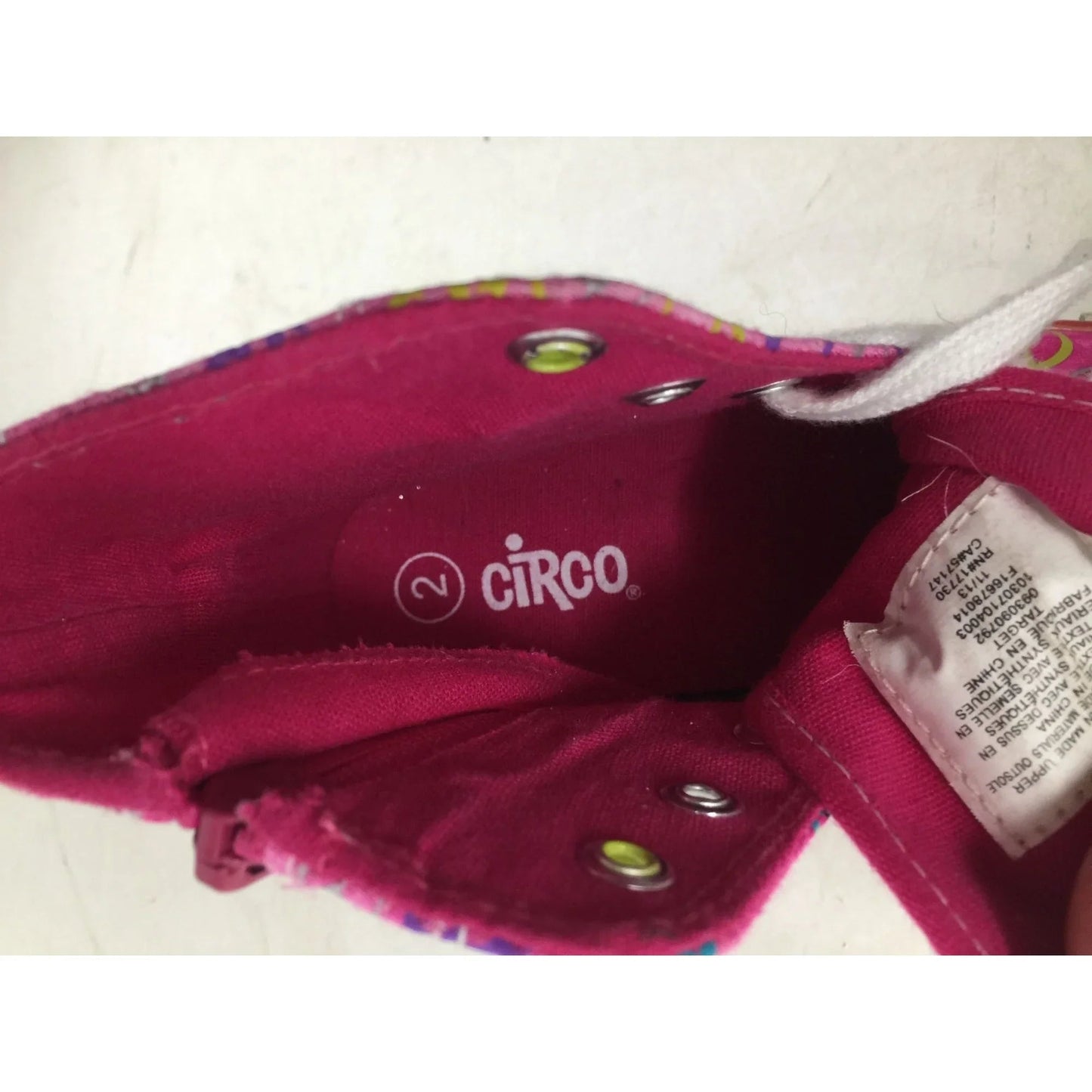 Girl's Circo Pink Peace Sign High - top Shoes (Size 2) - circos - Shoes - A+ Stuff