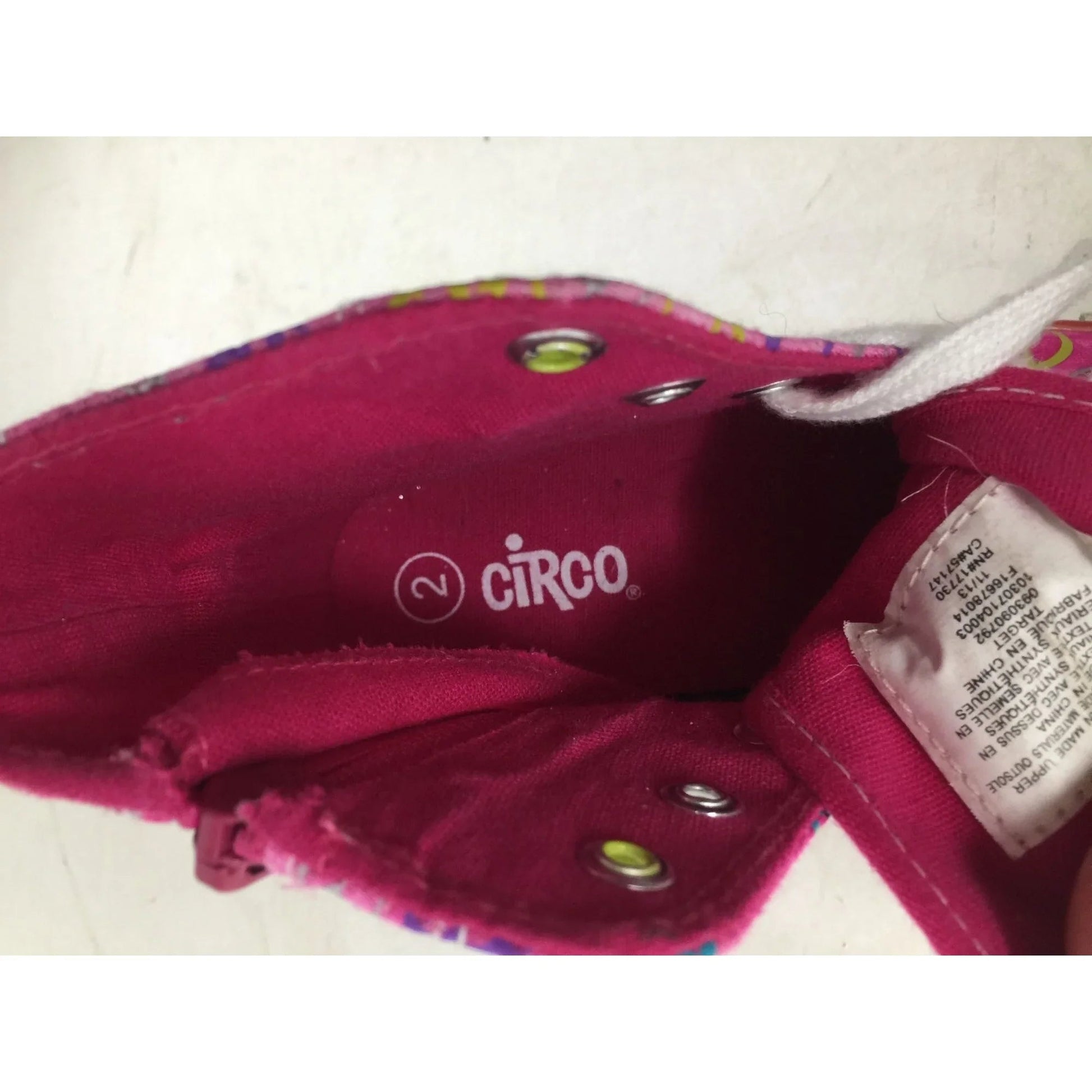 Girl's Circo Pink Peace Sign High - top Shoes (Size 2) - circos - Shoes - A+ Stuff