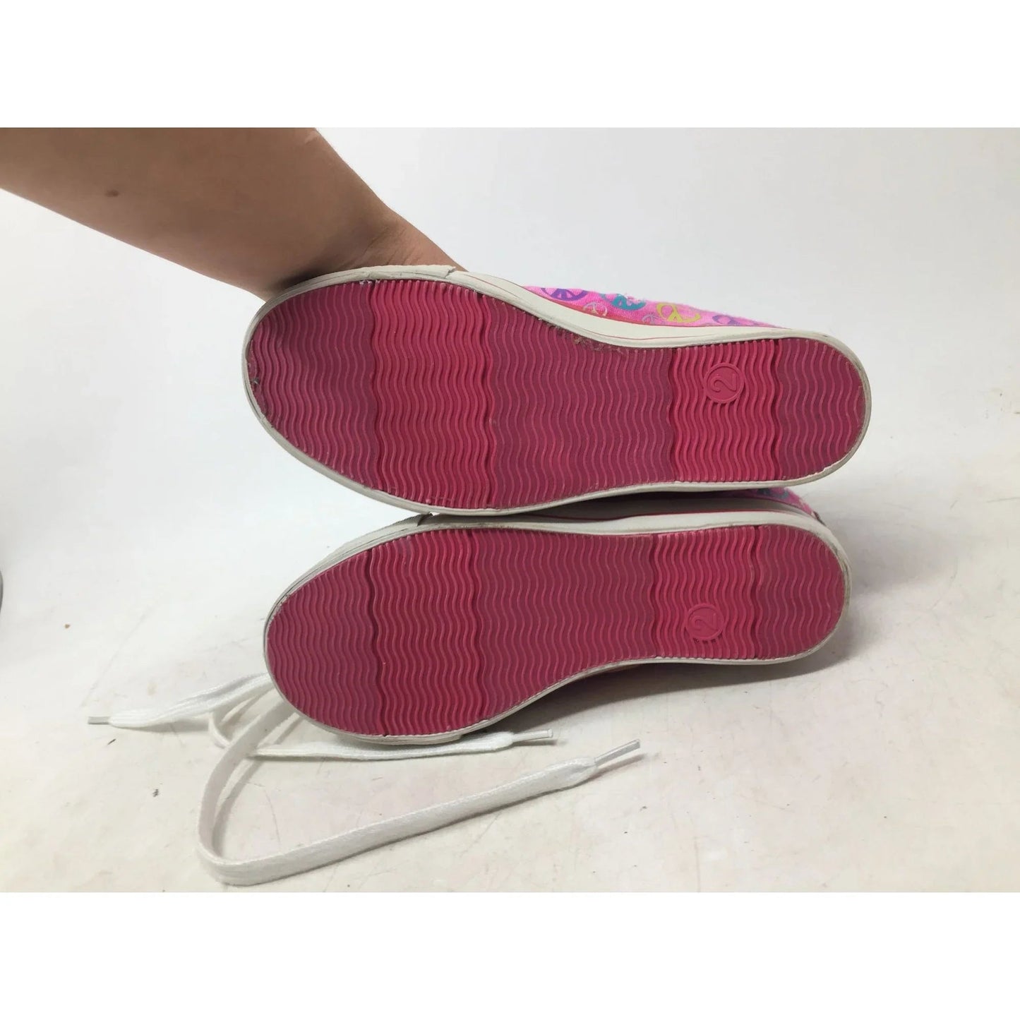 Girl's Circo Pink Peace Sign High - top Shoes (Size 2) - circos - Shoes - A+ Stuff