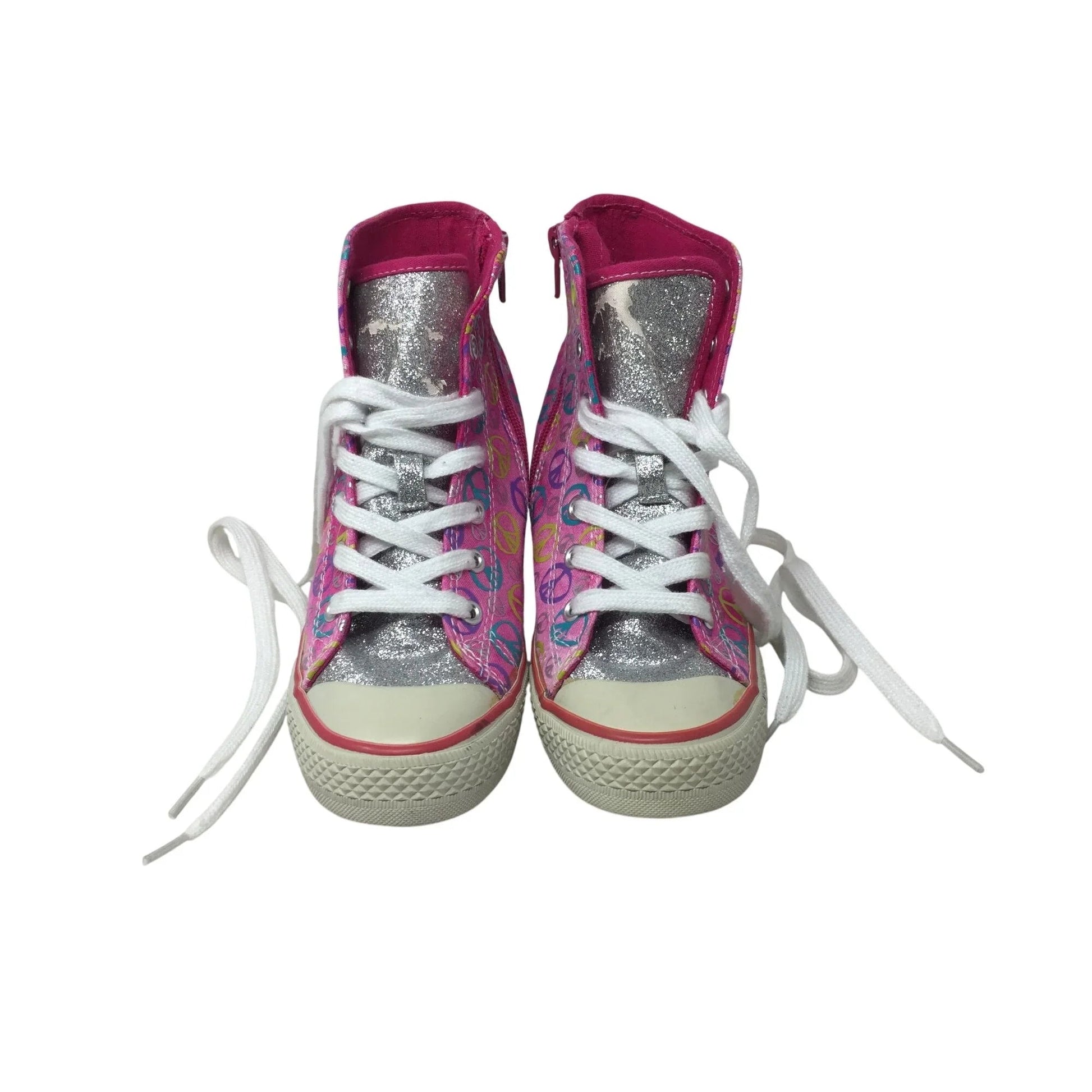 Girl's Circo Pink Peace Sign High - top Shoes (Size 2) - circos - Shoes - A+ Stuff