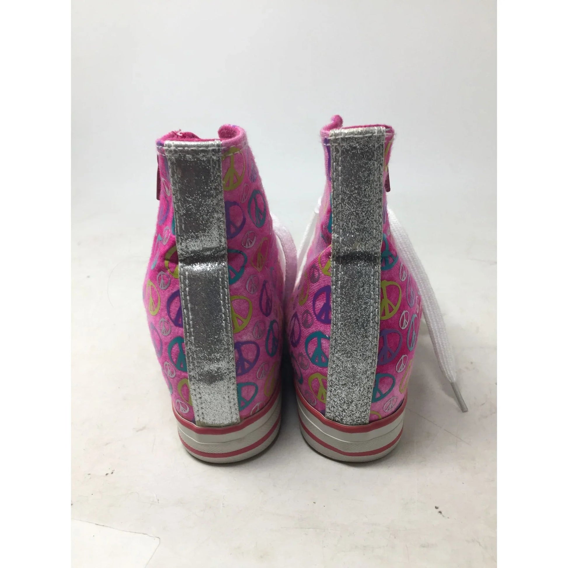 Girl's Circo Pink Peace Sign High - top Shoes (Size 2) - circos - Shoes - A+ Stuff