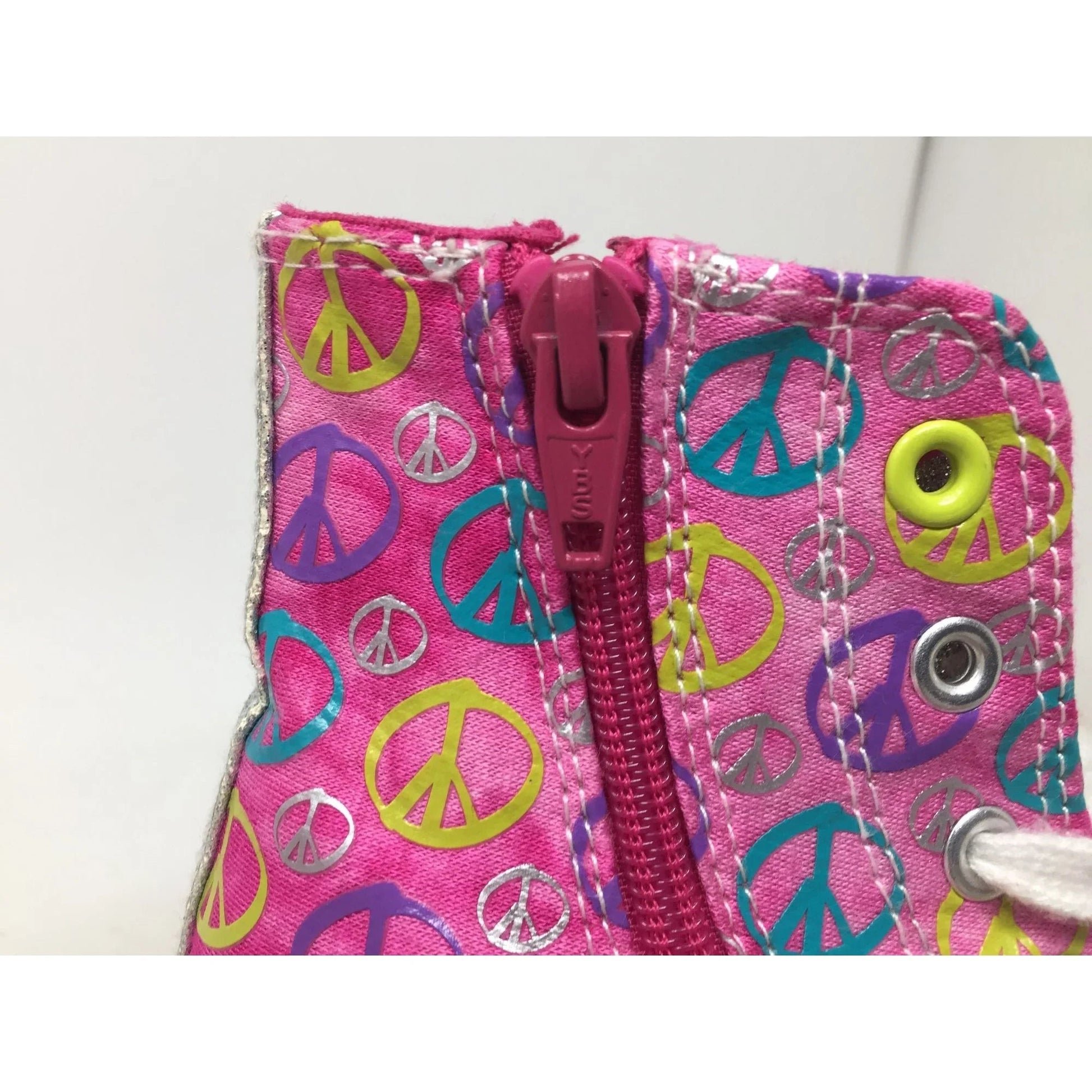Girl's Circo Pink Peace Sign High - top Shoes (Size 2) - circos - Shoes - A+ Stuff