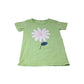 Girl's Green Short Sleeve Tee Shirt with a Flower on the front - A+ Stuff - Shirts & Tops - A+ Stuff