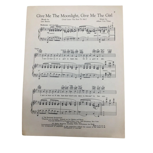 ''Give Me The Moonlight, Give Me The Girl'' Sheet Music - A+ Stuff - SHEET MUSIC - A+ Stuff