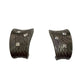 Givenchy Dark Textured Clip - On Earrings with Crystal Accents - Givenchy - earrings - A+ Stuff
