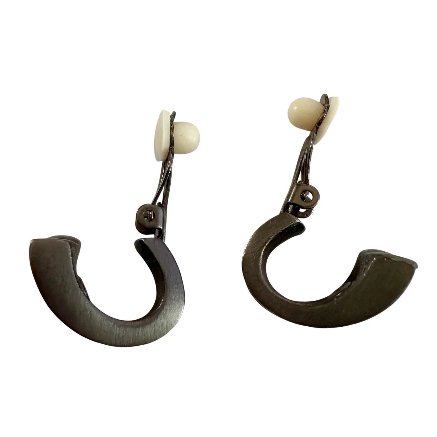 Givenchy Dark Textured Clip - On Earrings with Crystal Accents - Givenchy - earrings - A+ Stuff