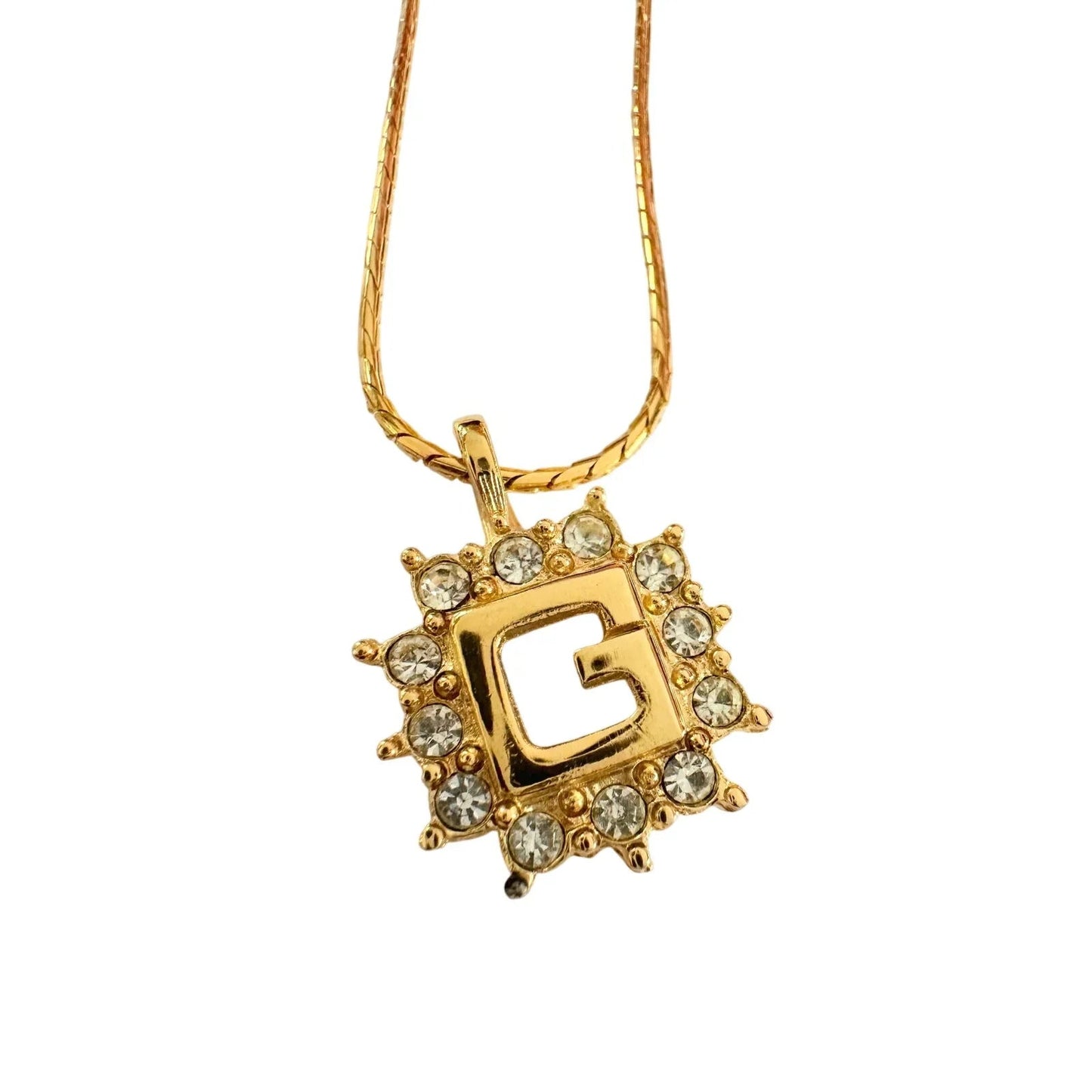 Givenchy G with Burst of Rhinestones Necklace - Givenchy - Necklace - A+ Stuff