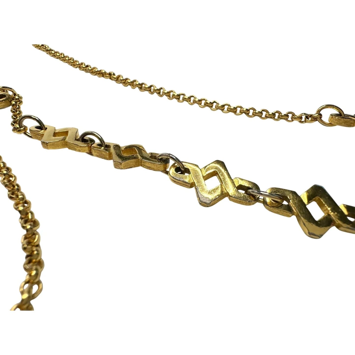 Givenchy Geometric Knot Vintage Long Layering Necklace Gold Plated - 31" - Givenchy - Necklace with Pendant - A+ Stuff