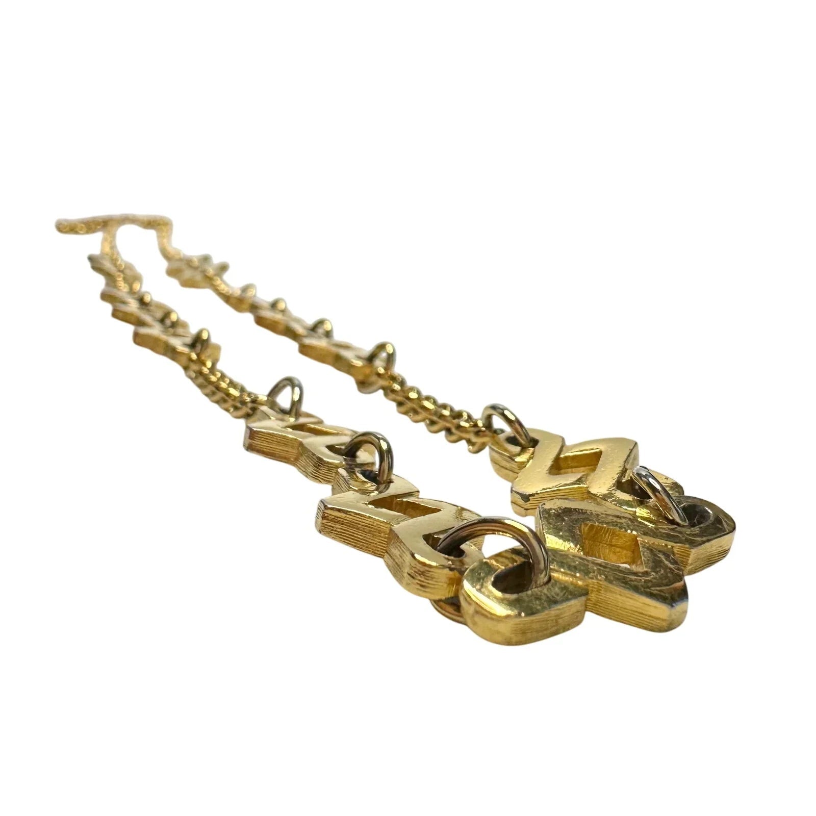 Givenchy Geometric Knot Vintage Long Layering Necklace Gold Plated - 31" - Givenchy - Necklace with Pendant - A+ Stuff