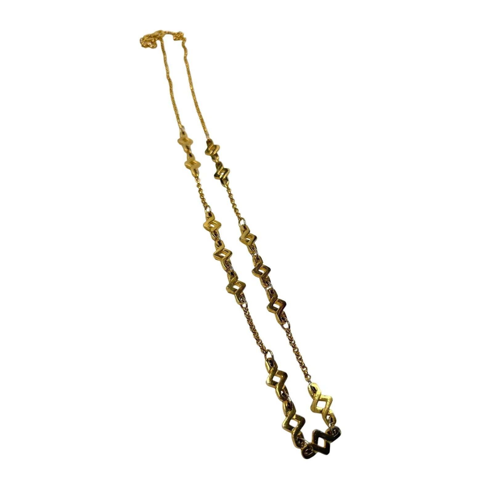 Givenchy Geometric Knot Vintage Long Layering Necklace Gold Plated - 31" - Givenchy - Necklace with Pendant - A+ Stuff