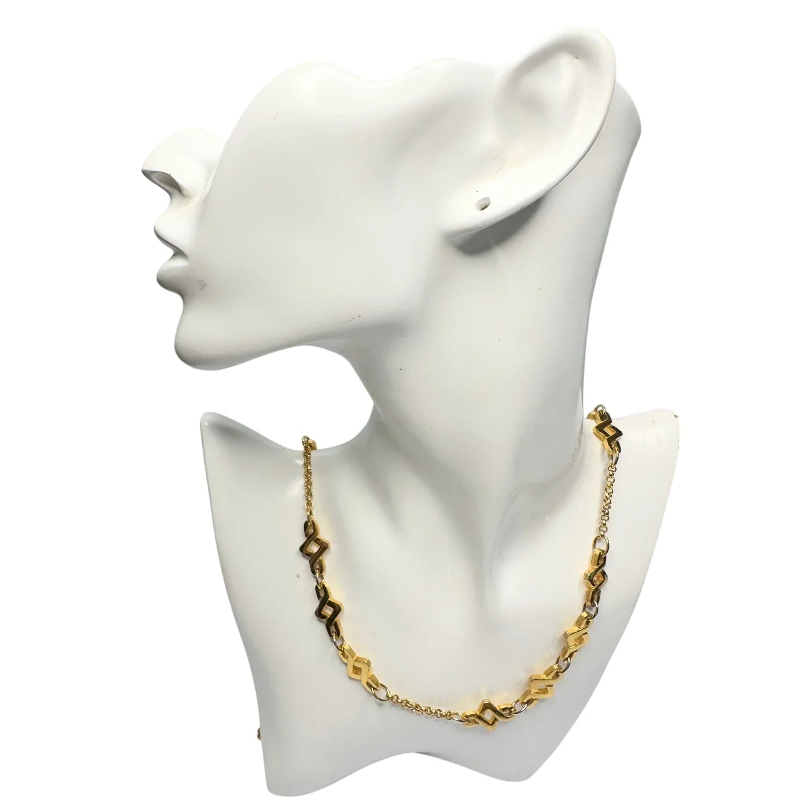 Givenchy Geometric Knot Vintage Long Layering Necklace Gold Plated - 31" - Givenchy - Necklace with Pendant - A+ Stuff