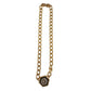 Givenchy Necklace with "G" in Hexagonal Pendant of Black Enamel and Rhinestones - Givenchy - A+ Stuff