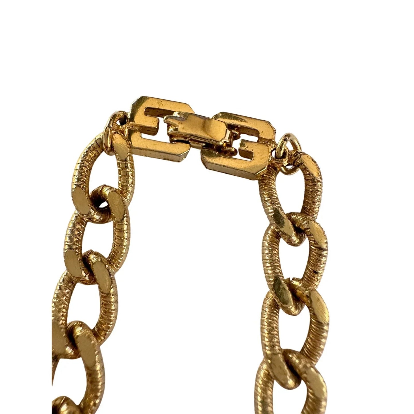 Givenchy Necklace with "G" in Hexagonal Pendant of Black Enamel and Rhinestones - Givenchy - A+ Stuff