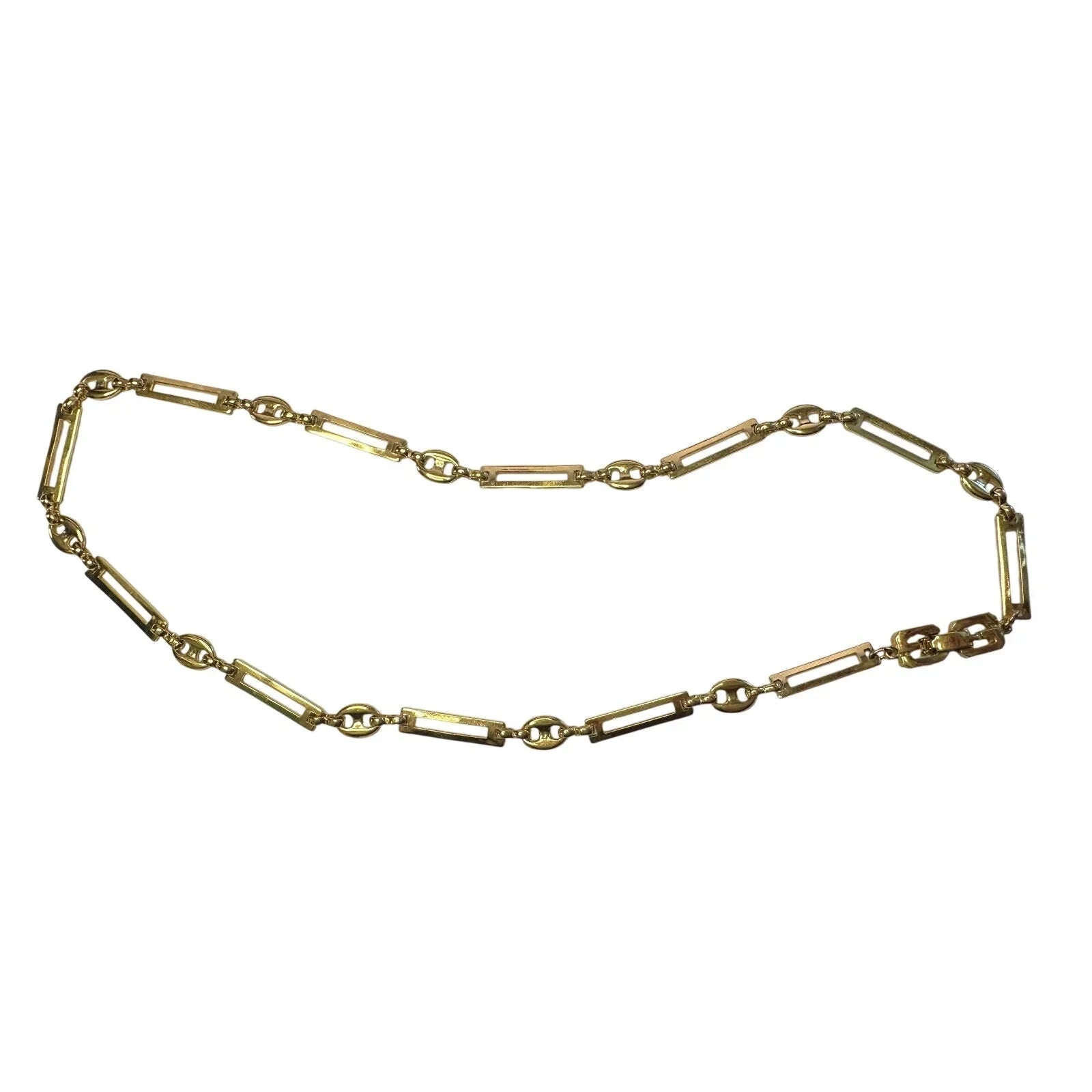 Givenchy Necklace with Unique Flat Rectangle Links - Givenchy - Necklace - A+ Stuff
