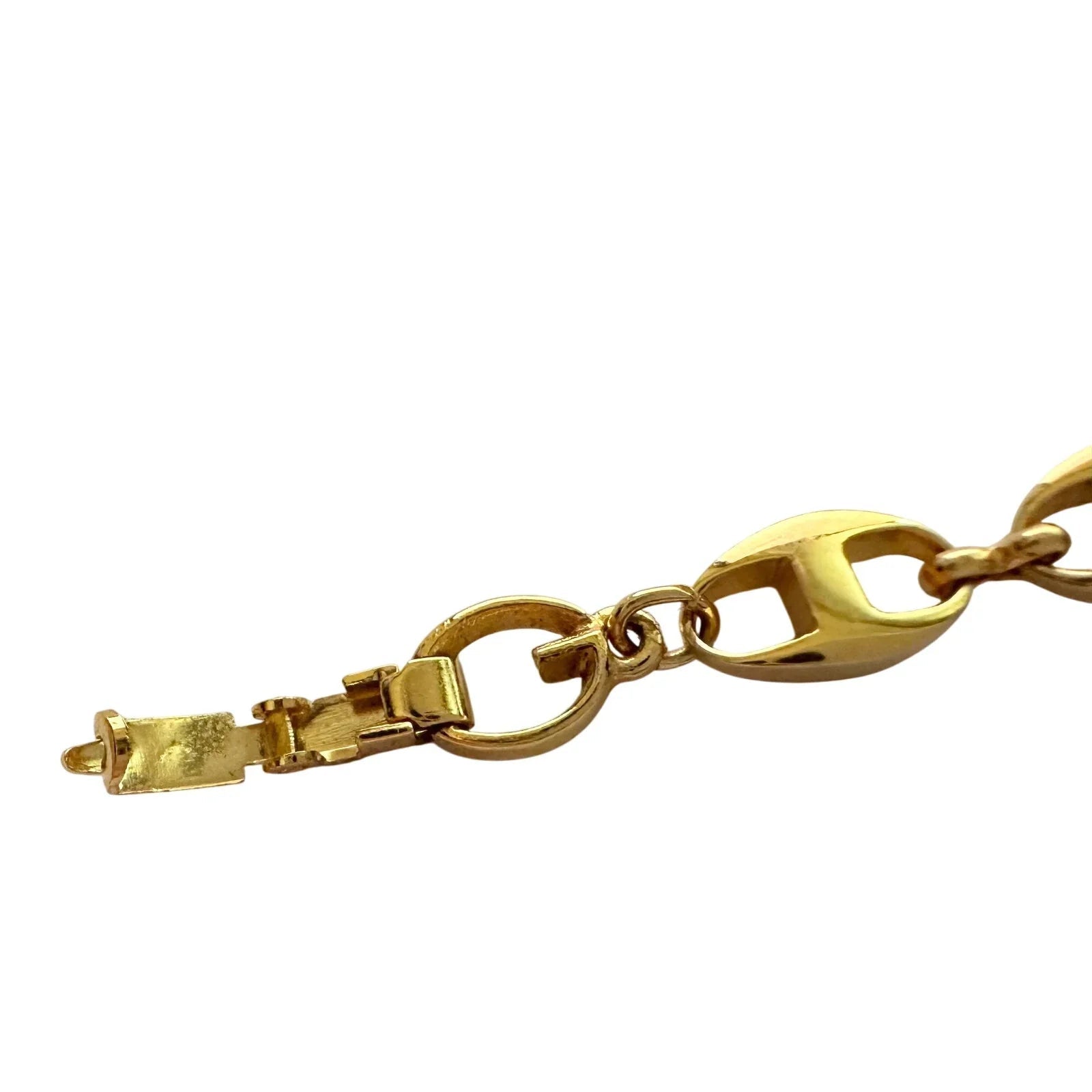 Givenchy Oval Mirrored Gs Gold Plate Bracelet with Clear Gemstones - Gucci - Bracelet - A+ Stuff
