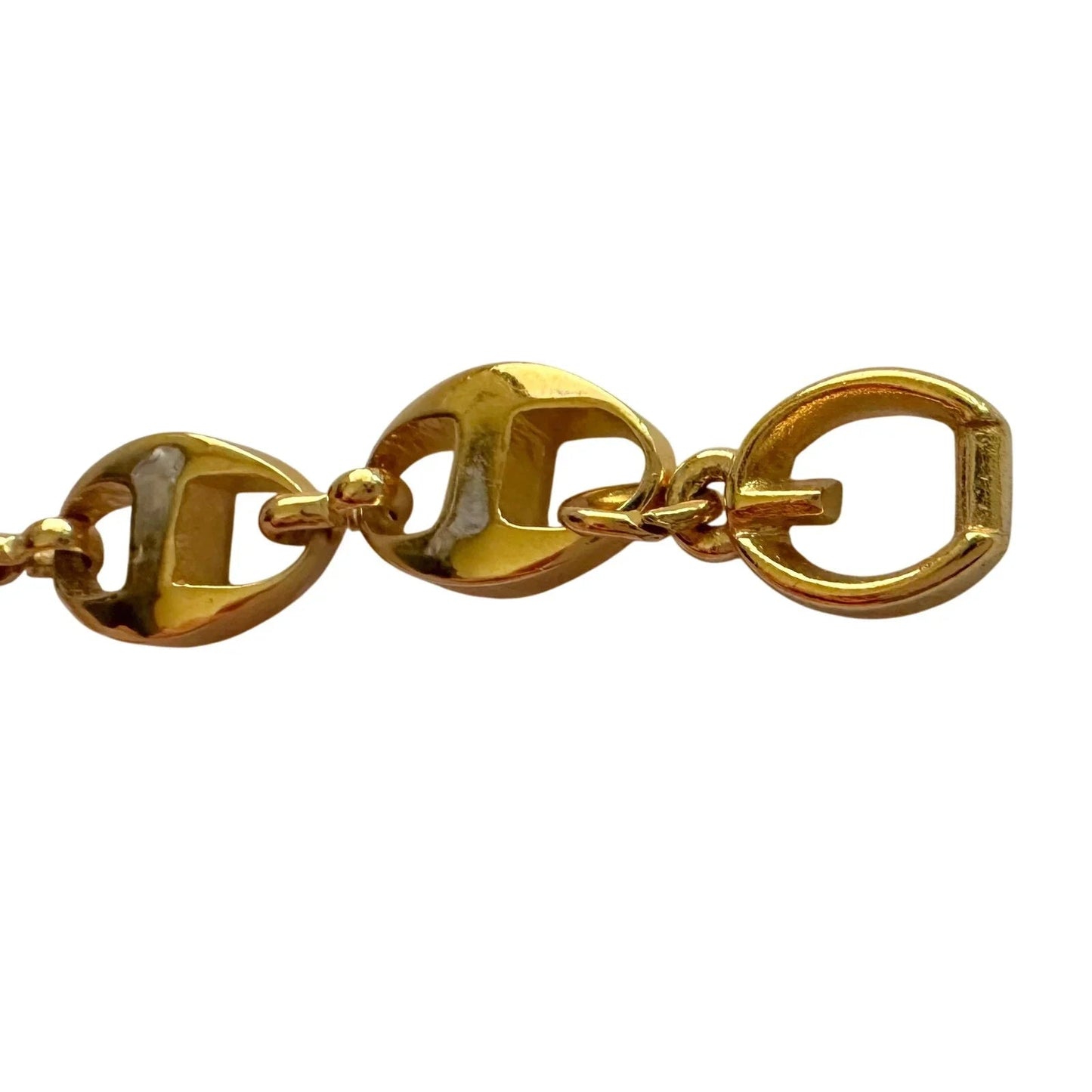 Givenchy Oval Mirrored Gs Gold Plate Bracelet with Clear Gemstones - Gucci - Bracelet - A+ Stuff