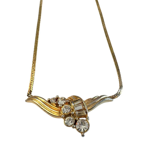 Givenchy Rhinestone Cluster Collar Necklace - Vintage - Givenchy - Givenchy Necklace - A+ Stuff