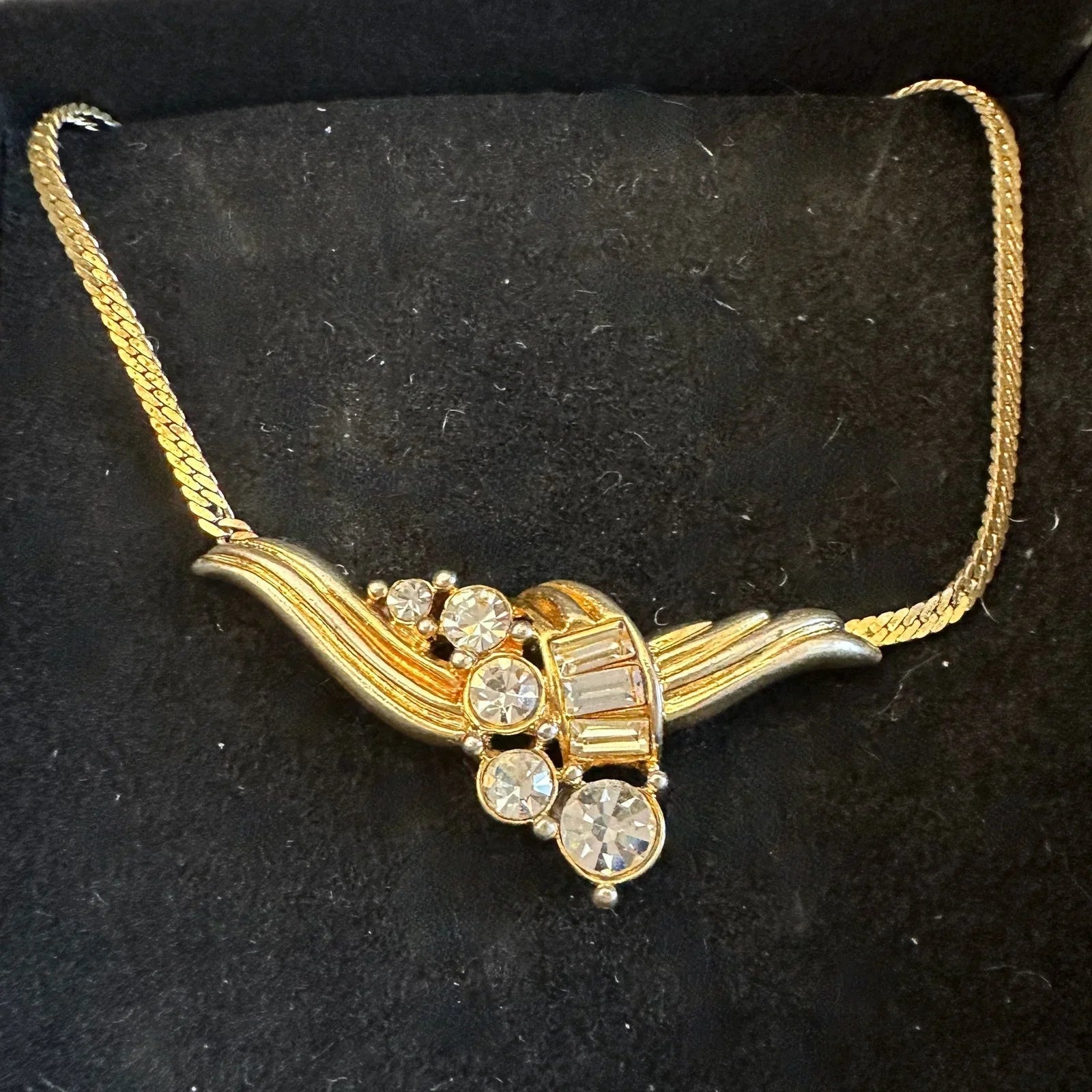Givenchy Rhinestone Cluster Collar Necklace - Vintage - Givenchy - Givenchy Necklace - A+ Stuff