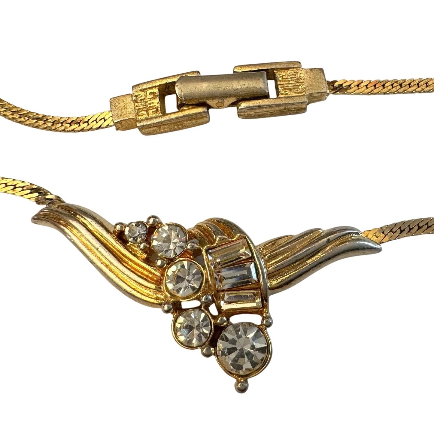 Givenchy Rhinestone Cluster Collar Necklace - Vintage - Givenchy - Givenchy Necklace - A+ Stuff