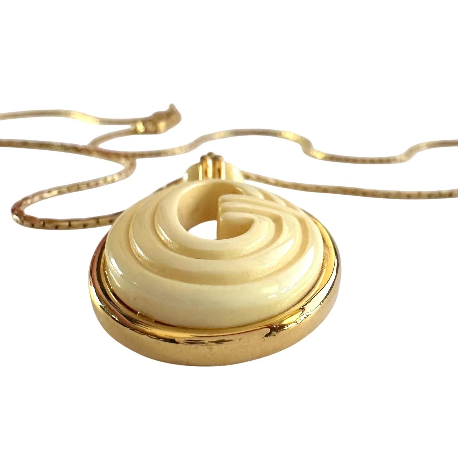 Givenchy Vintage Resin G Pendant Necklace - Givenchy - Necklace with Pendant - A+ Stuff