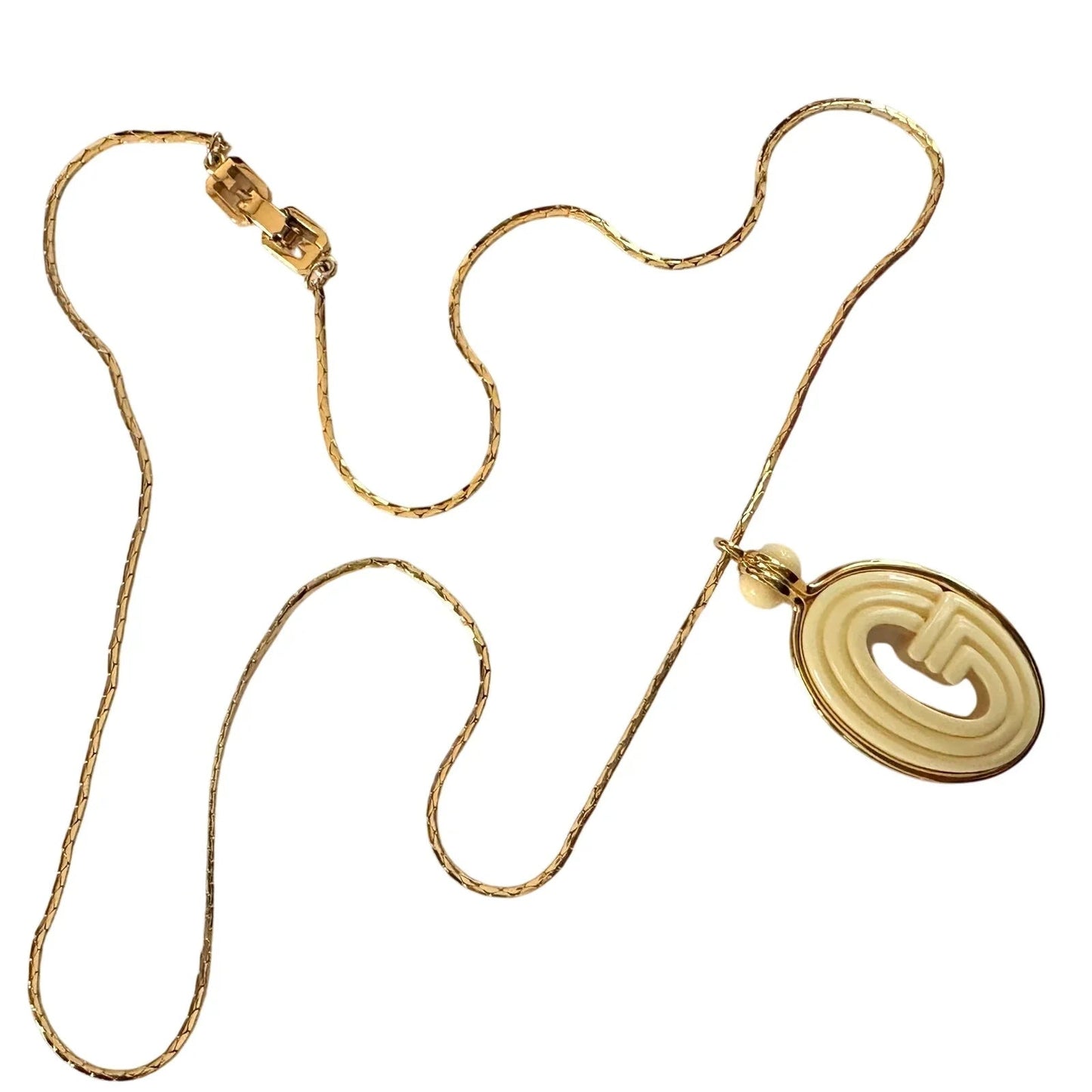 Givenchy Vintage Resin G Pendant Necklace - Givenchy - Necklace with Pendant - A+ Stuff