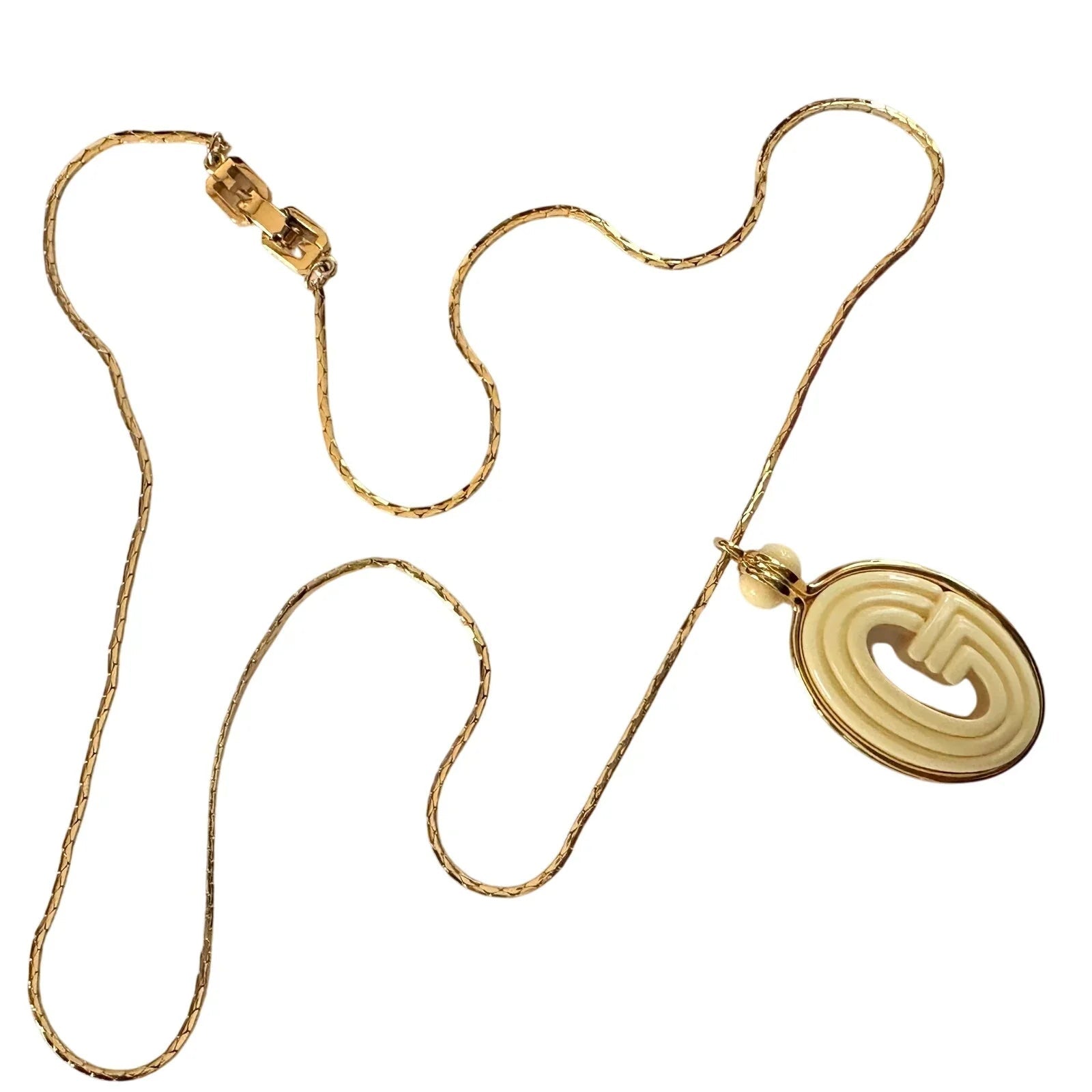 Givenchy Vintage Resin G Pendant Necklace - Givenchy - Necklace with Pendant - A+ Stuff