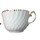 Gladstone Bone China Old Grecian Flute White/Gold Teacup & Saucer - A+ Stuff - Coffee & Tea Cups - A+ Stuff