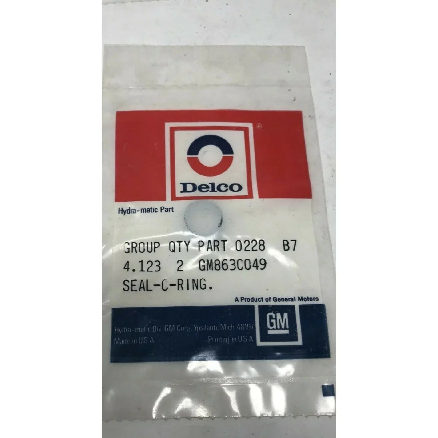 GM Part 8630049 SEAL O Ring Input Shaft (pkg of 2) New Old Stock - General Motors, GM, AC Delco - Auto Part - A+ Stuff