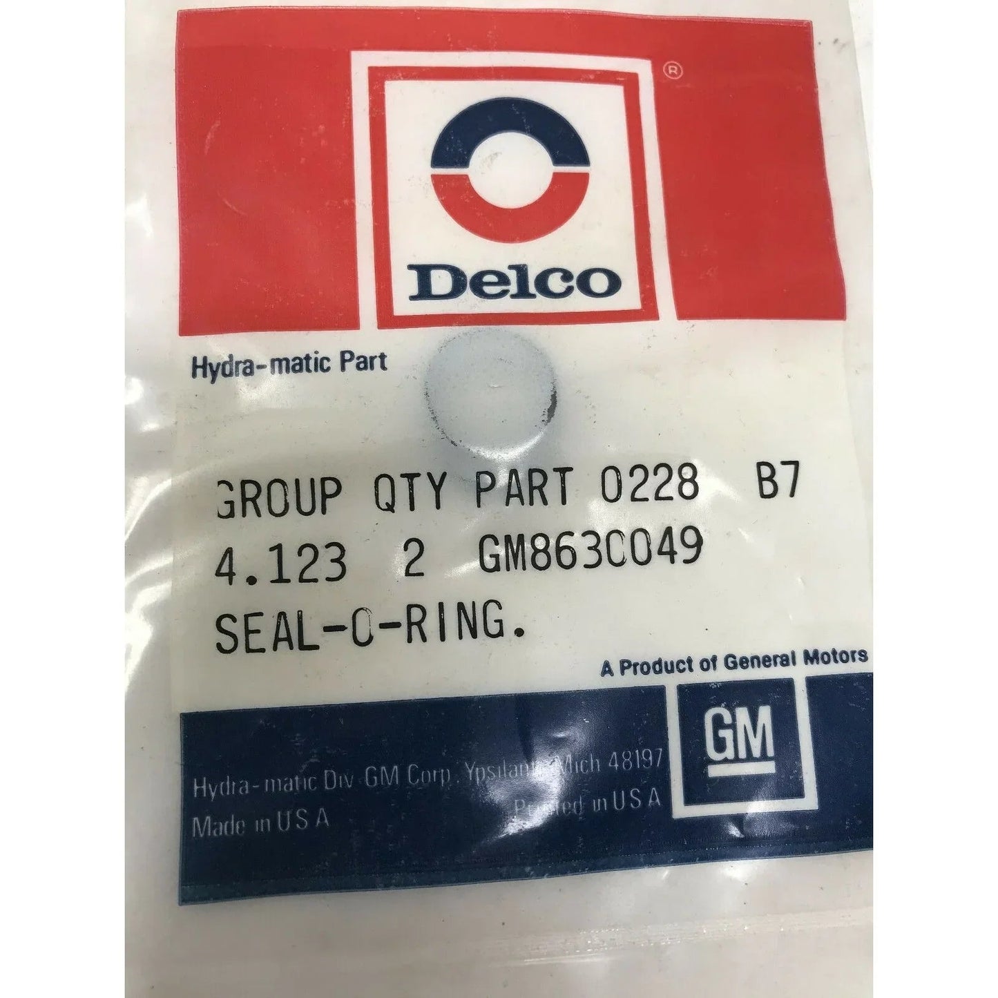 GM Part 8630049 SEAL O Ring Input Shaft (pkg of 2) New Old Stock - General Motors, GM, AC Delco - Auto Part - A+ Stuff