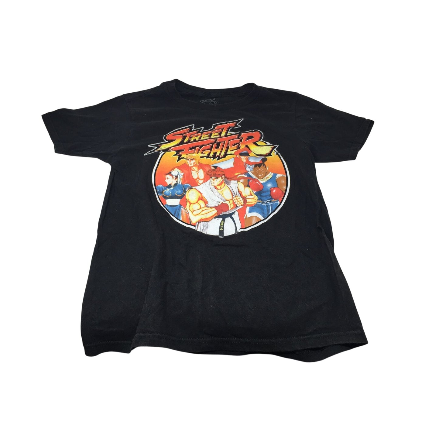 Street Fighter Short Sleeved Graphic Tee Shirt (Black) Mens Size Small