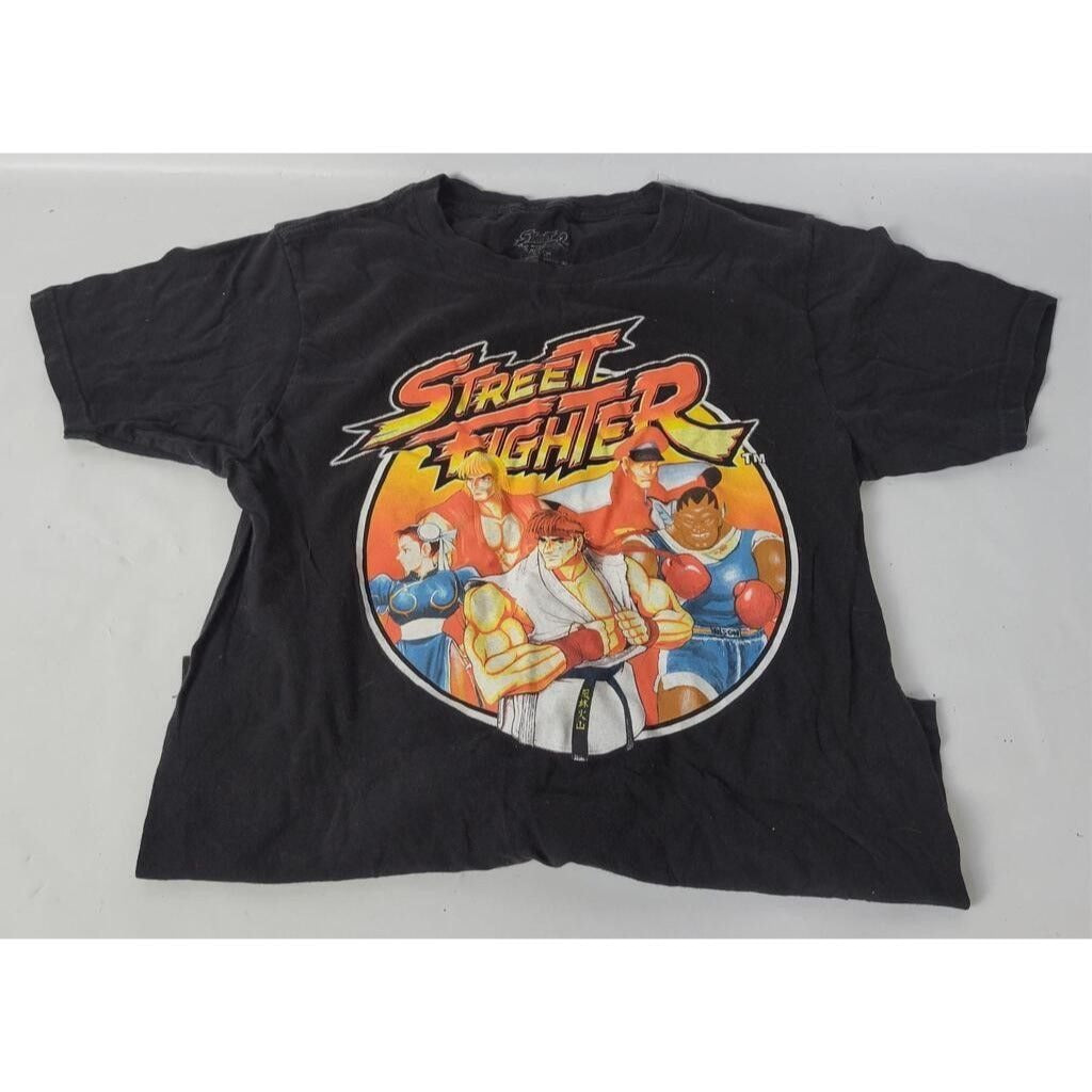 Street Fighter Short Sleeved Graphic Tee Shirt (Black) Mens Size Small