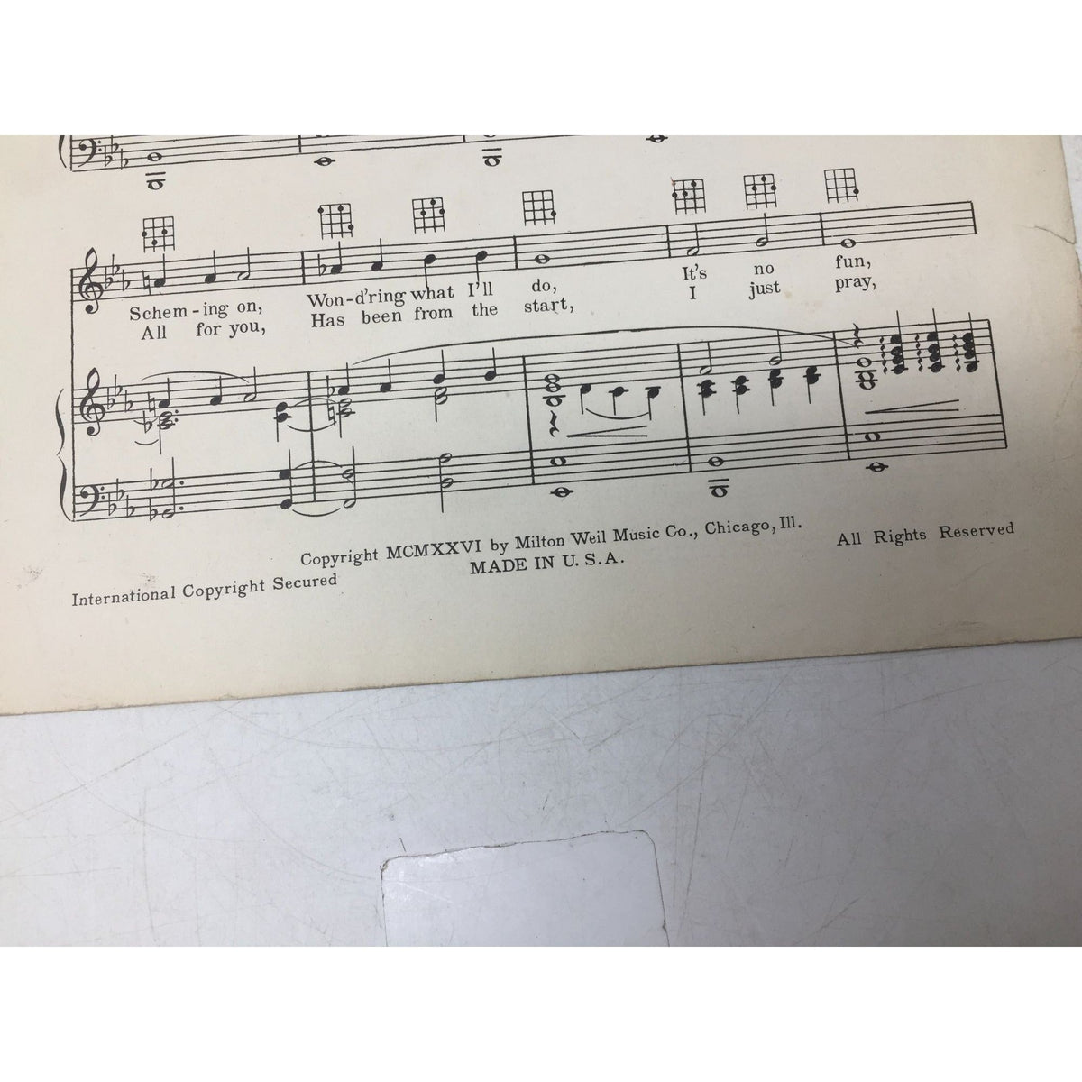 Vintage Sheet Music for the song "I'd Love to Call You My Sweetheart" A+ Stuff  A+ Stuff SHEET MUSIC