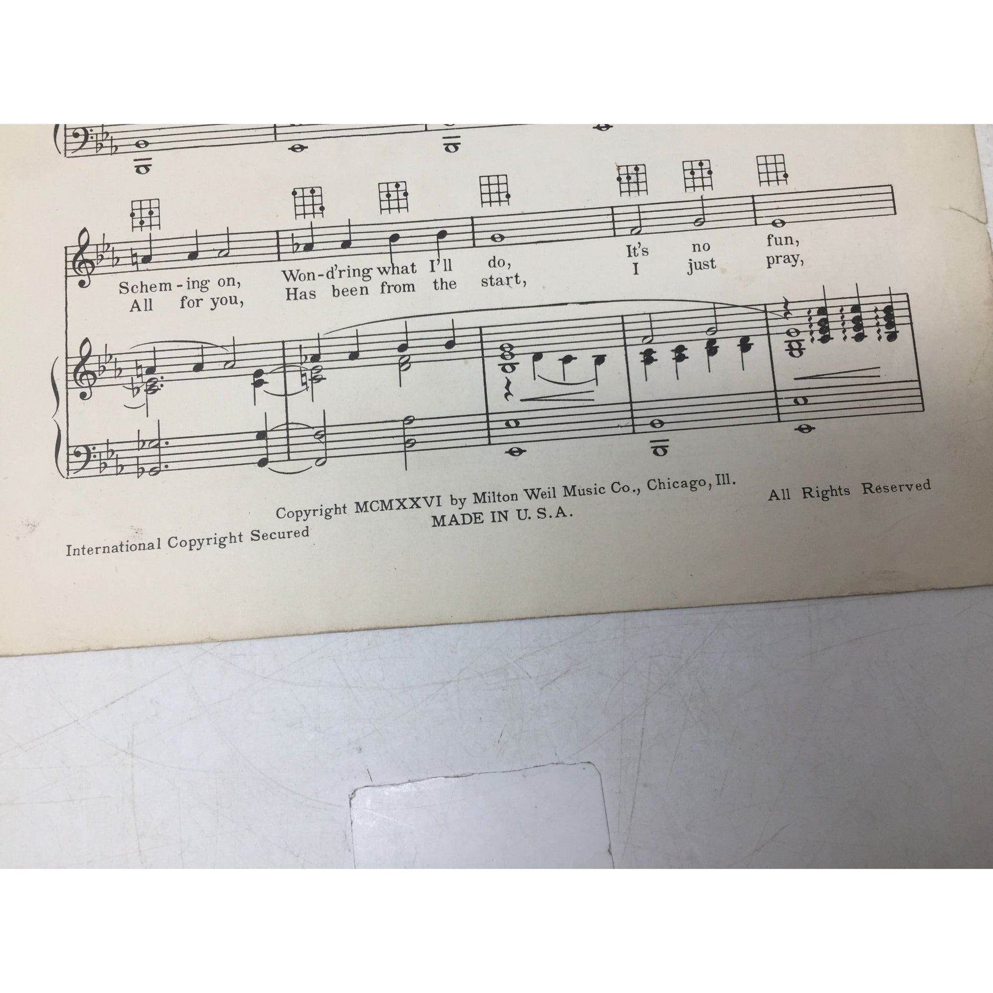 Vintage Sheet Music for the song "I'd Love to Call You My Sweetheart" A+ Stuff  A+ Stuff SHEET MUSIC