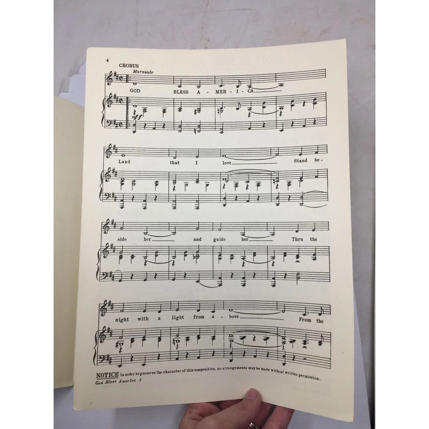 ''GOD BLESS AMERICA'' BY IRVING BERLIN - A+ Stuff - SHEET MUSIC - A+ Stuff