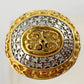 Gold and Silver Statement Ring with Ancient Motif - Size 7.5 - Unbranded - Ring - A+ Stuff