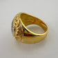 Gold and Silver Statement Ring with Ancient Motif - Size 7.5 - Unbranded - Ring - A+ Stuff