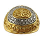 Gold and Silver Statement Ring with Ancient Motif - Size 7.5 - Unbranded - Ring - A+ Stuff