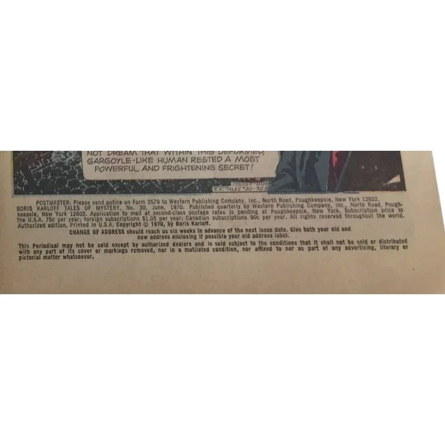 Gold Key ''Boris Karloff Tales of Mystery'' Vintage Comic Book (June 1970) - A+ Stuff - comic books - A+ Stuff