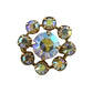 Gold Tone Flower Shaped Aurora Borealis Rhinestone Pin - Vintage Costume Jewelry - A+ Stuff - Costume Jewelry - A+ Stuff