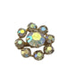 Gold Tone Flower Shaped Aurora Borealis Rhinestone Pin - Vintage Costume Jewelry - A+ Stuff - Costume Jewelry - A+ Stuff