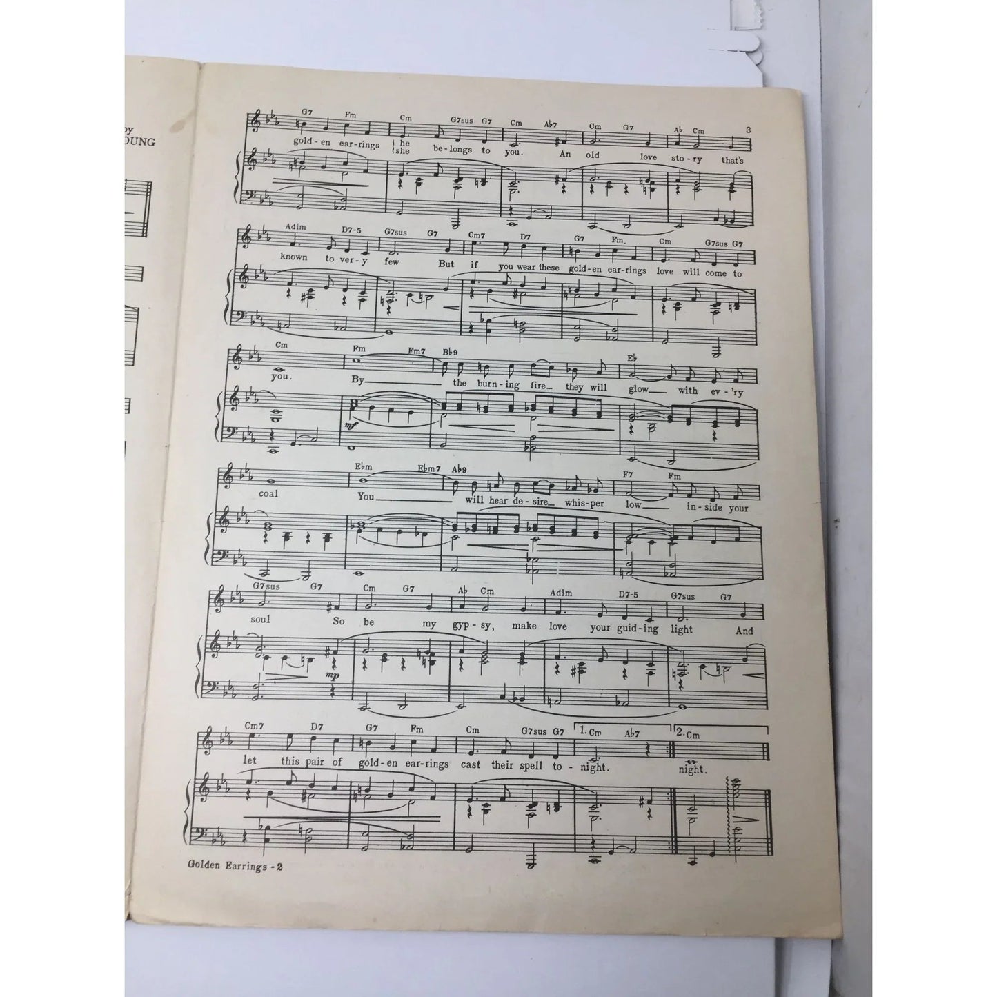 ''Golden Earrings'' by Jay Livingston, Roy Evans, and and Victor Young - A+ Stuff - Sheet Music - A+ Stuff