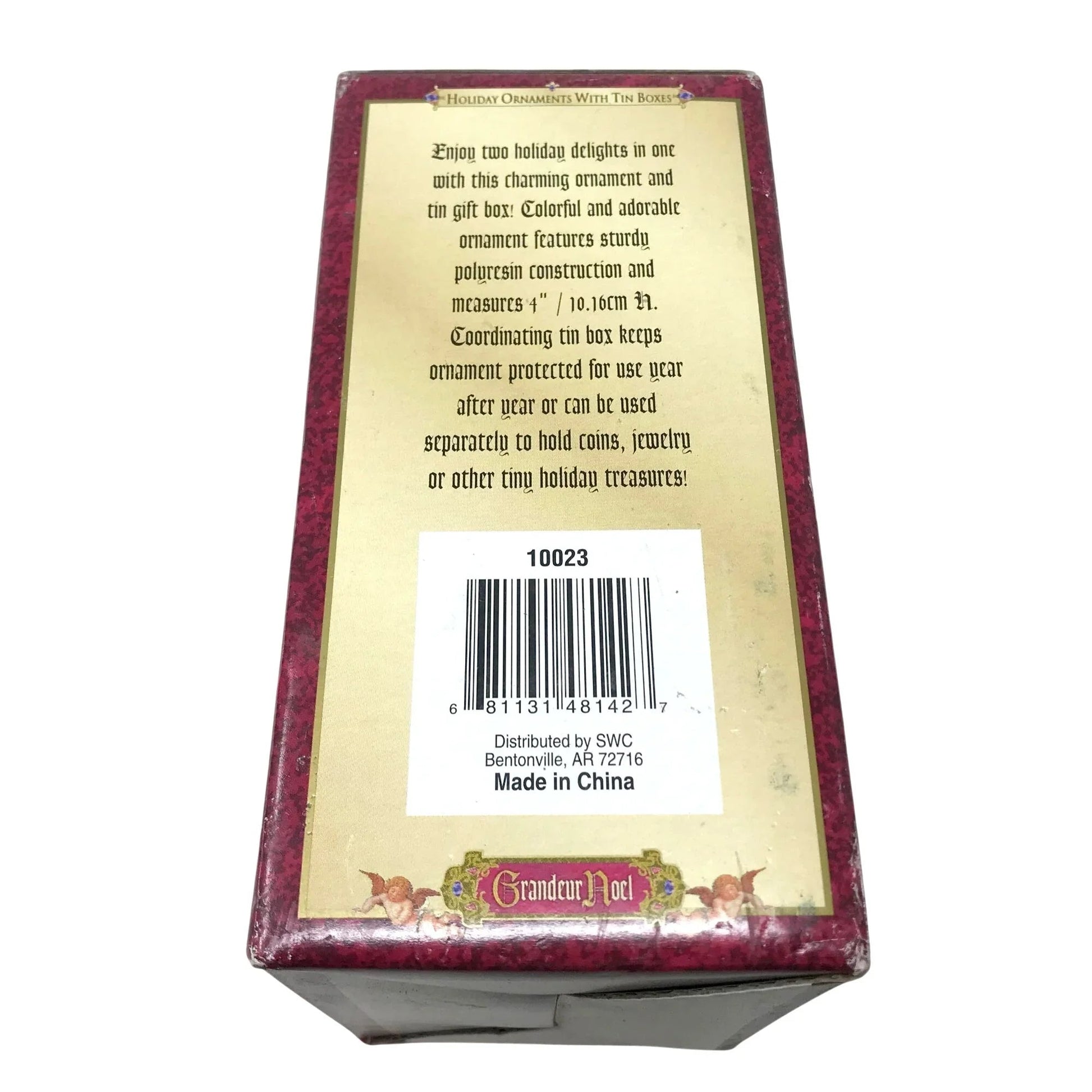 Grandeur Noel Snowman Christmas Tree Ornament w Decor Tin box - Grandeur Noel - Seasonal & Holiday Decorations - A+ Stuff