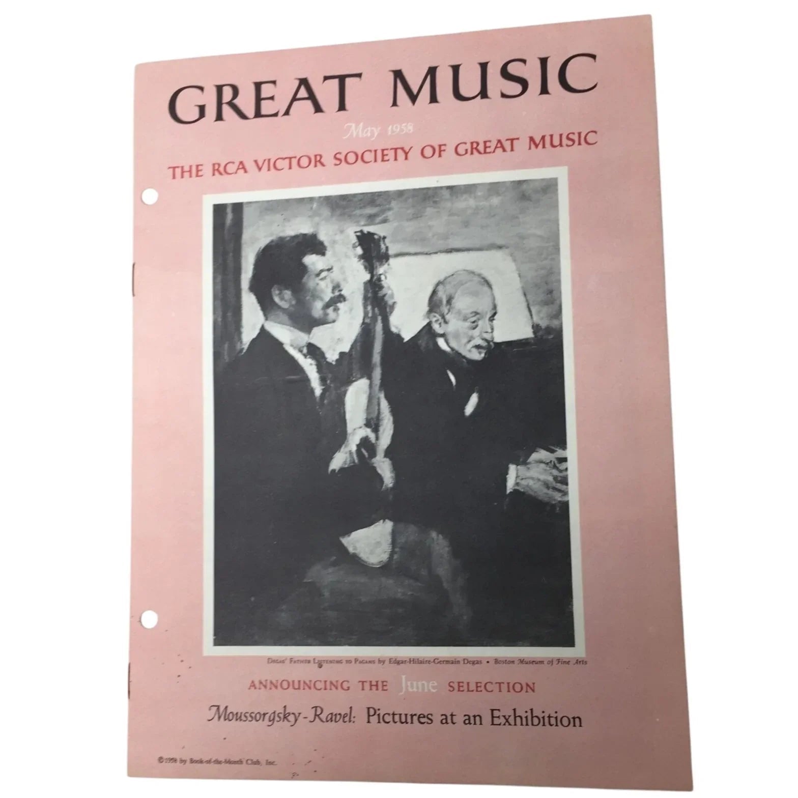 Great Music May 1958 The RCA Victor Society of Great Music - A+ Stuff - Books - A+ Stuff